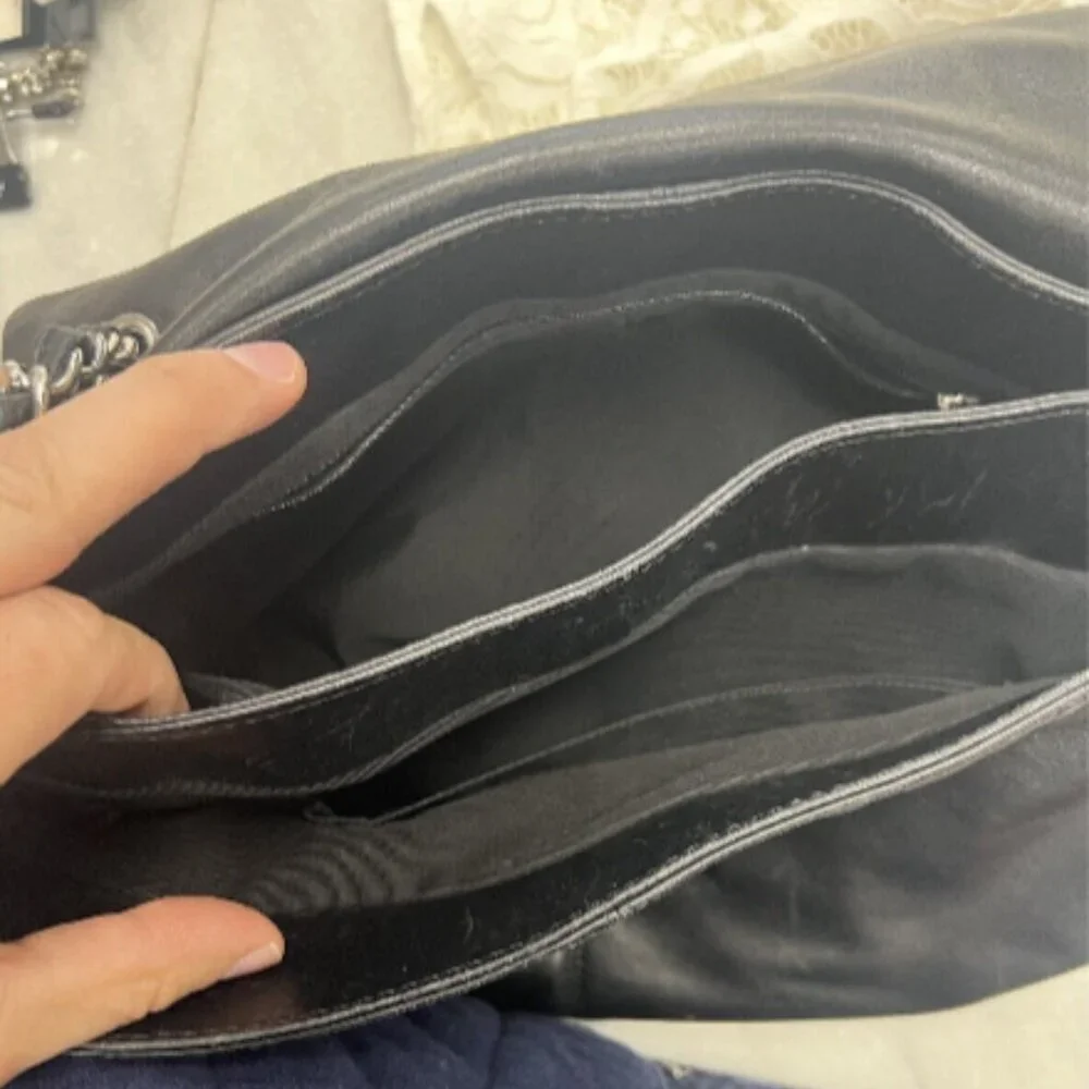 Chanel Lambskin Quilted Large Trianon Messenger Flap black
